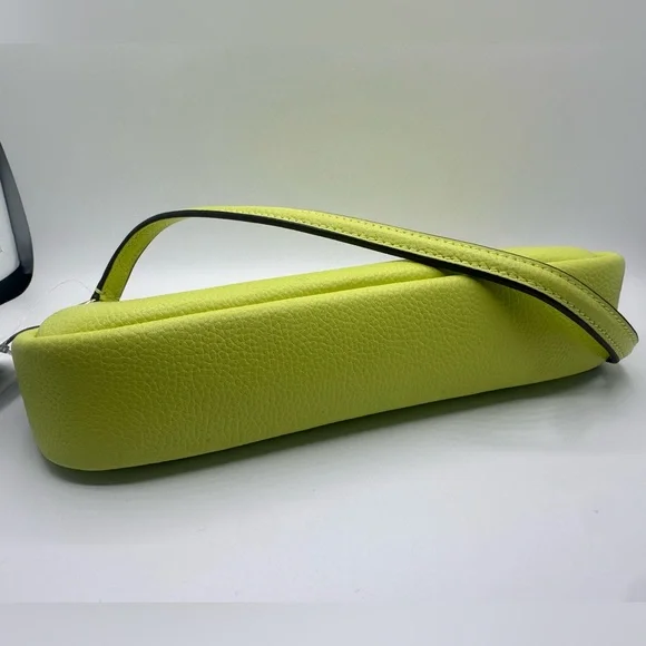 kate spade Lime Green Leather Shoulder Bag with Gold Spade Logo - Picture 7 of 8